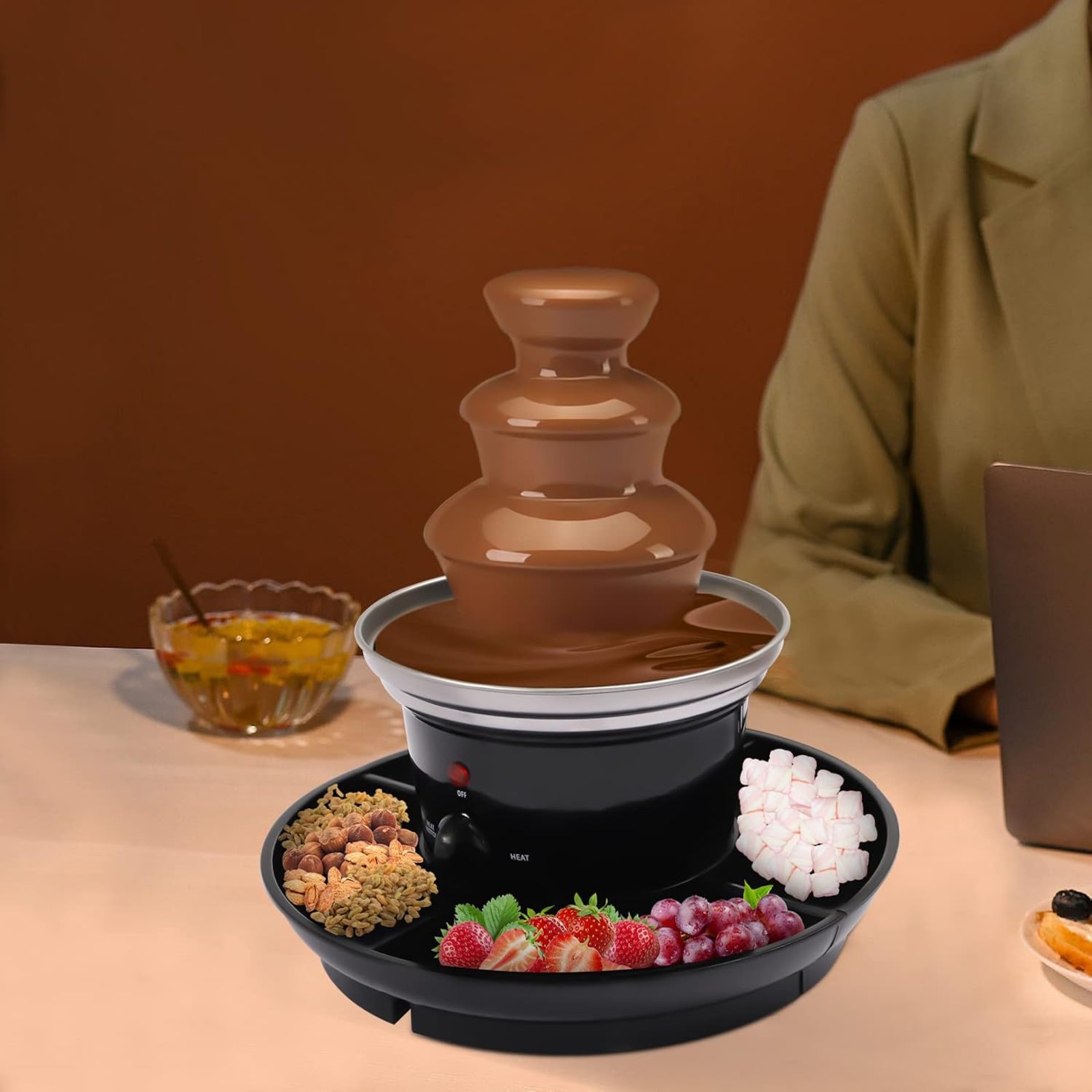 Fondue Set Electric - Máquina de Fondue Elétrica de Chocolate