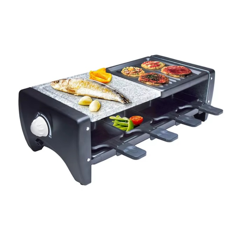 Raclette Grill Table - Churrasqueira Elétrica Mini de 1200W com