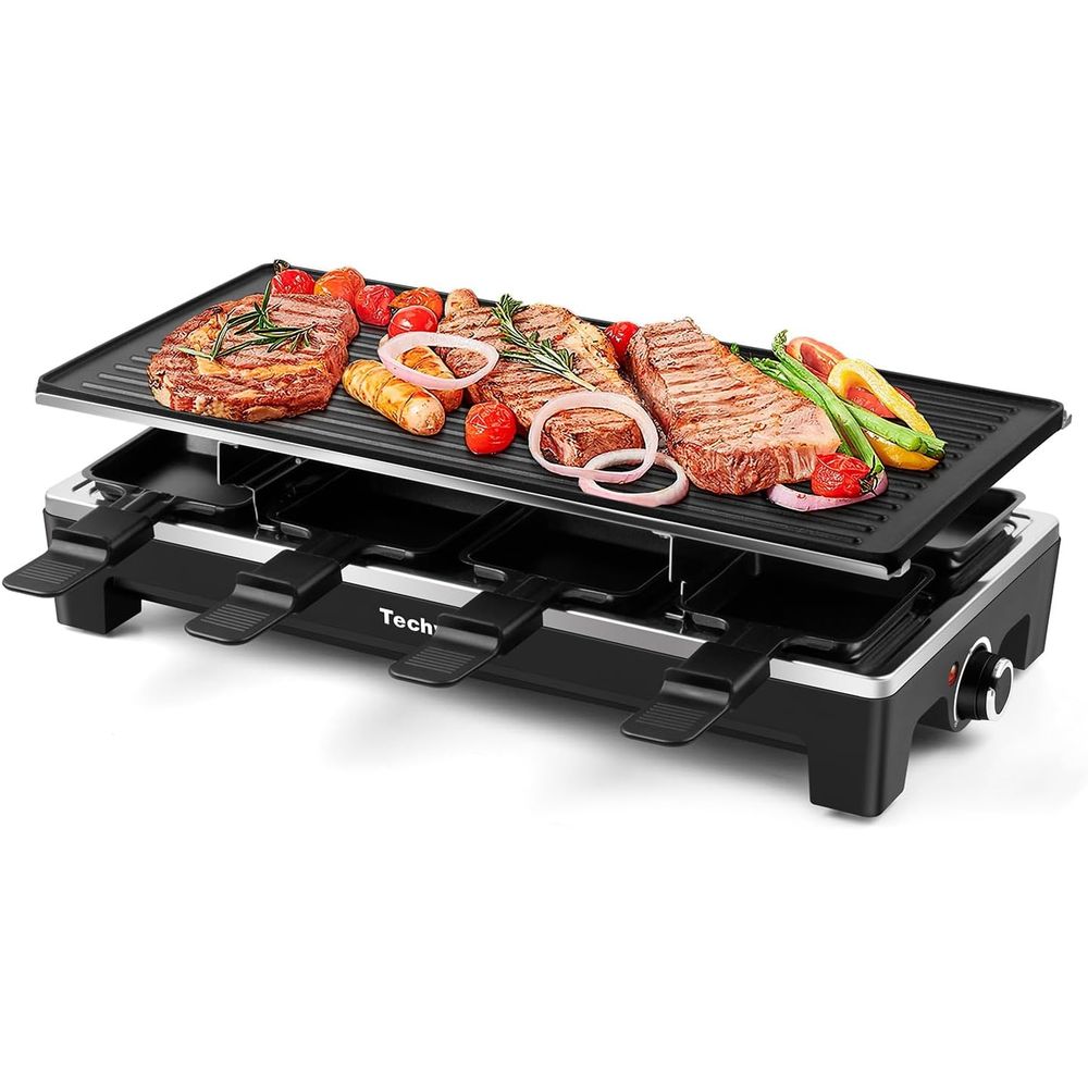 Raclette Grill Table - Grelhador Elétrico de Raclette e Churrasco