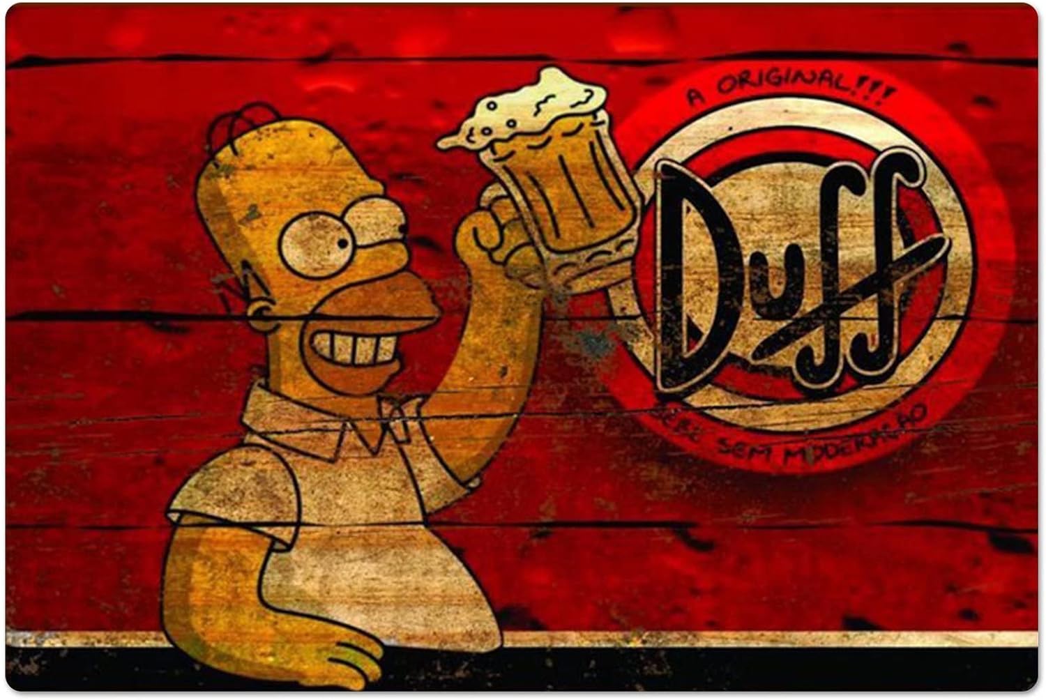 Kitchen Appliances Vintage - Placa de Metal Retrô Homer Duff
