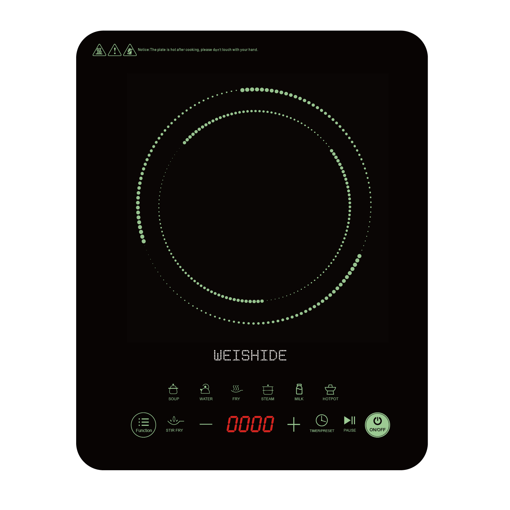 Induction Cooktop Portable - Fogão de indução multifuncional, cerâmica, 1200w-1800w,