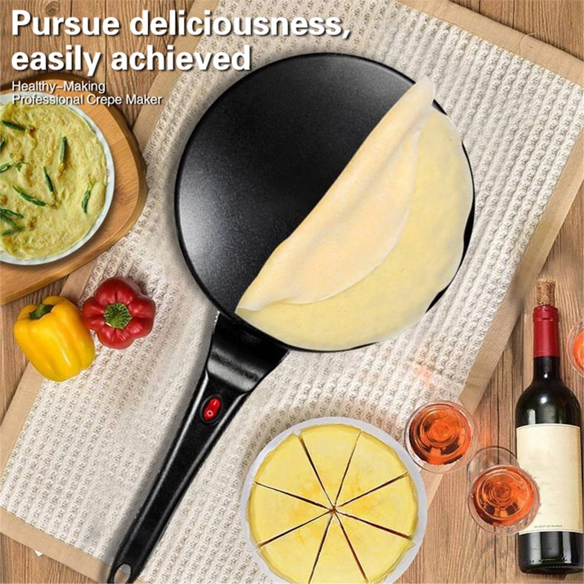 Máquina de Crepe Elétrica M10K - Crepe Maker Non Stick avaliação e preço