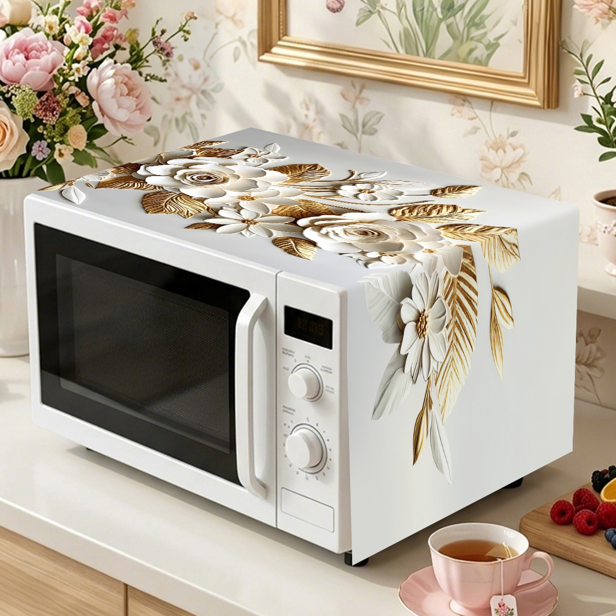Capa para Micro-ondas Branca D - Kitchen Appliances White avaliação e preço
