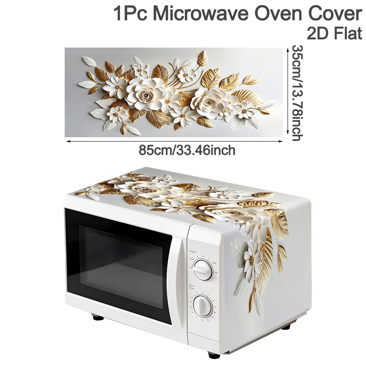 Capa para Micro-ondas Branca D - Kitchen Appliances White avaliação e preço