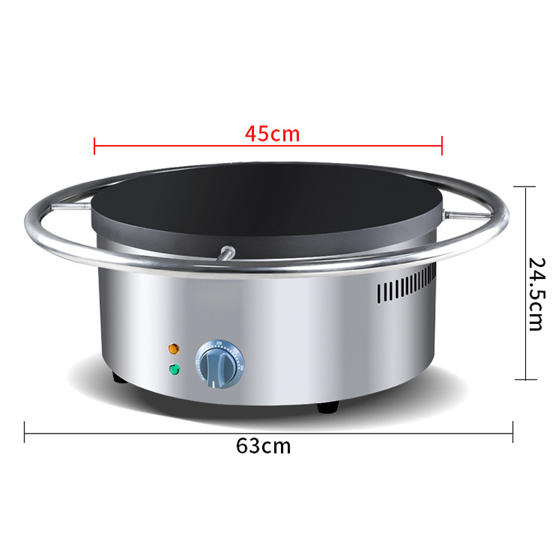 Chapa Elétrica Rotativa Manual - Crepe Maker Non Stick avaliação e preço